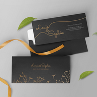 Black & Gold Wedding Invitation