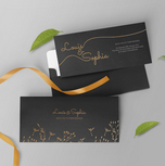 Black & Gold Wedding Invitation