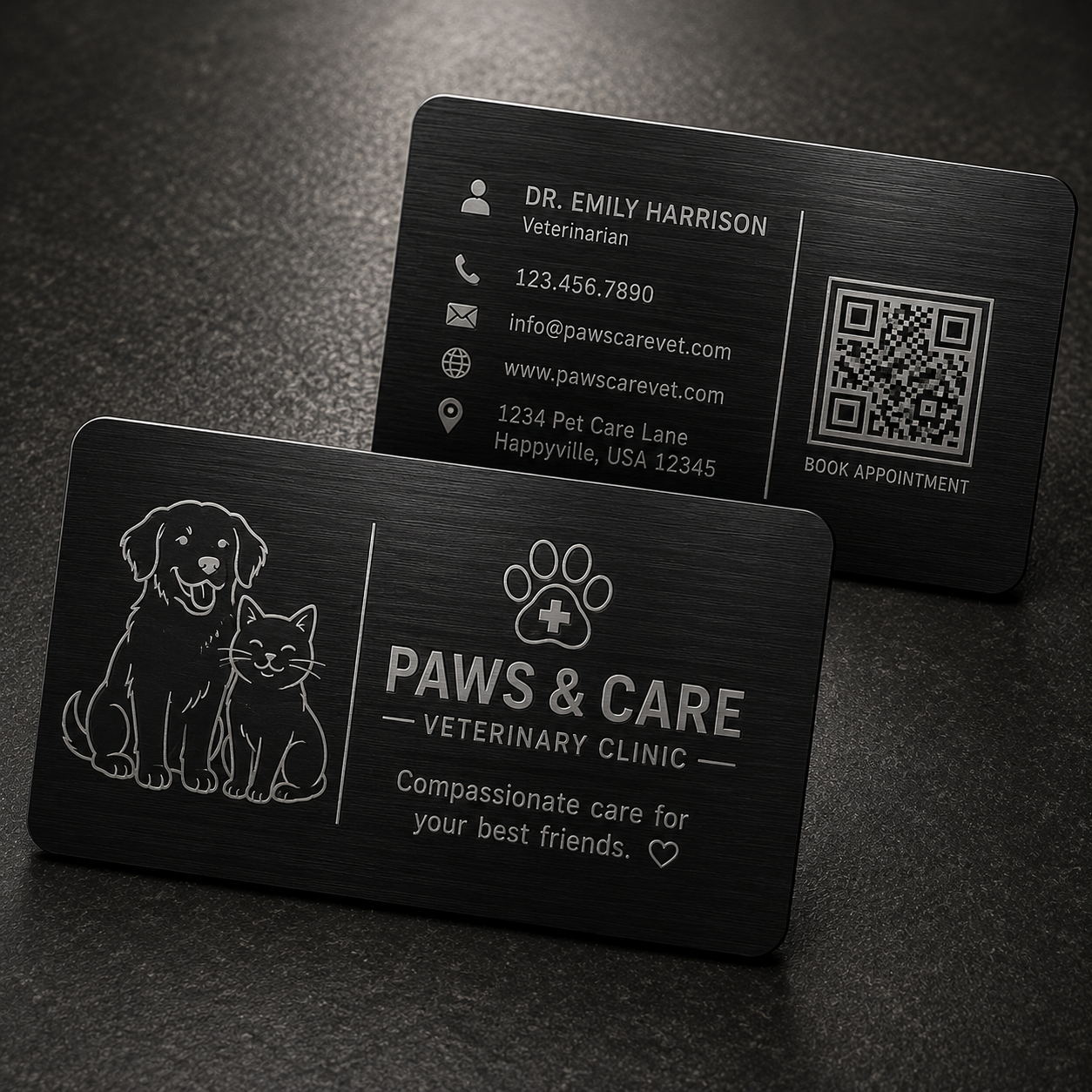 Black Metal Business Cards (Sets of 10)