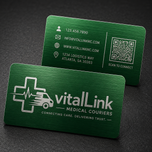 Green Metal Business Cards (Sets of 10)