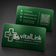 Green Metal Business Cards (Sets of 10)